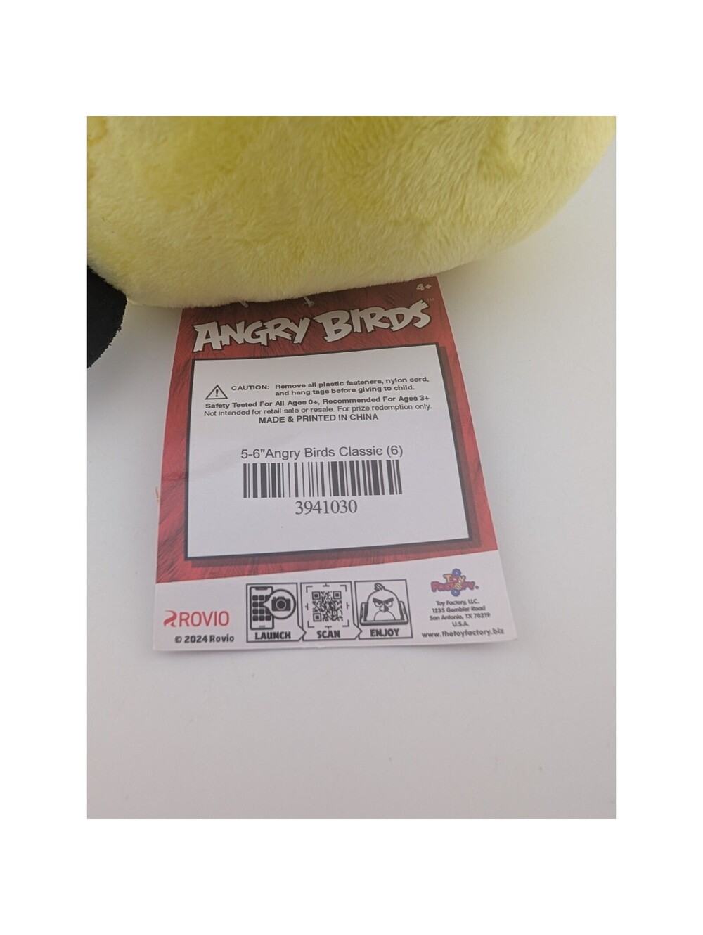 Angry Birds Chuck Yellow Bird Plush Stuffed Animal 6" - Picture 4 of 4